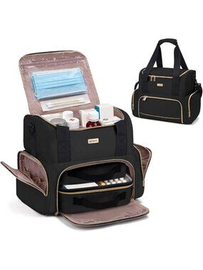 Spacious Medicine Storage Bag with 2 Removable Cases & Shoulder Strap